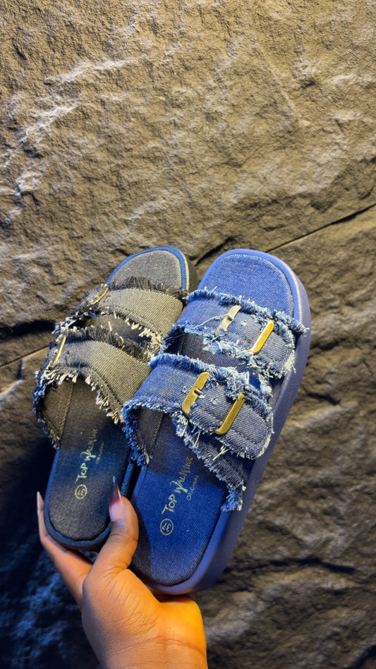 TOP WALKING ORIGINAL SLIPPERS(JEAN BUCKLE SLIPPERS)